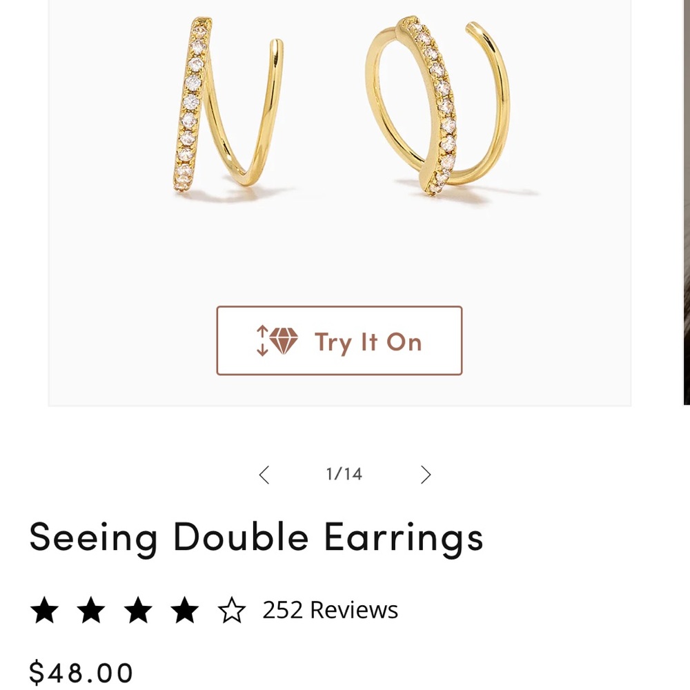 Uncommon James Gold Seeing Double Earrings